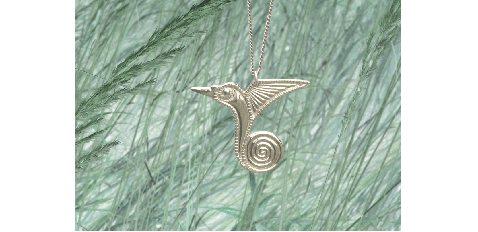 pendentif cygne en bronze blanc